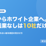 既卒からホワイト企業へ。231社で固定残業なしは10社だけ